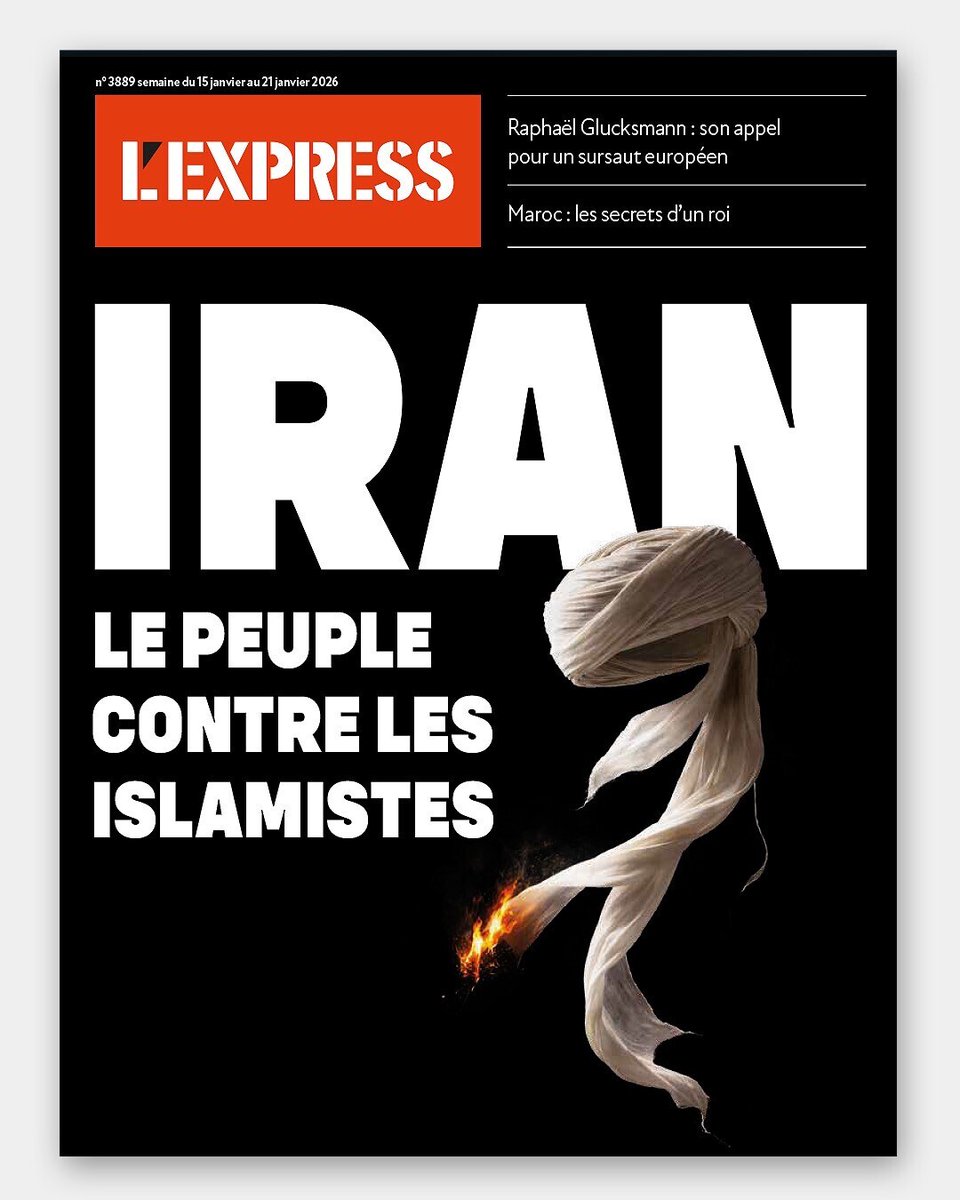 🇮🇷L'avenir du Guide suprême ne tient qu'à un fil. Même si le régime parvient à stopper les manifestations par un massacre, d'autres vagues suivront.

« Iran, le peuple contre les islamistes», à la Une de L’Express cette semaine 🗞️ ➡️ l.lexpress.fr/6Ui