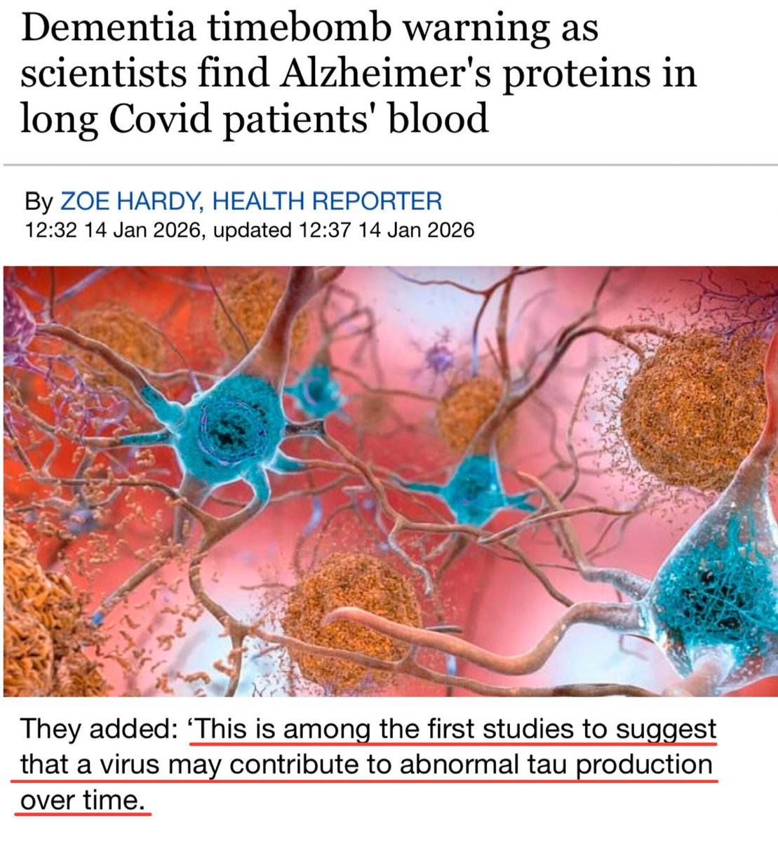 acrossthemersey's tweet image. For years, ‘experts’ and advocates have been calling LongCOVID “nothing new,” just another “post viral syndrome,” while categorizing it with meaningless, made up acronyms, and this is where we are.

They should be held accountable for what they’ve done.
dailymail.co.uk/health/article…