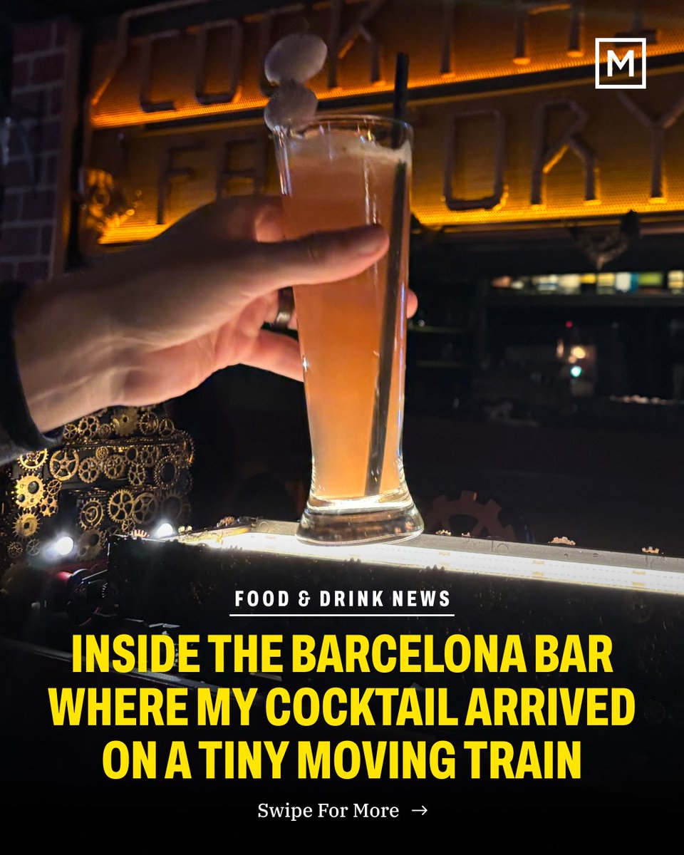 themanualguide's tweet image. Blending vintage design with an interactive concept—where handcrafted cocktails arrive by miniature bar-train—the Steam City Cocktail Bar is a true must-visit for anyone seeking a unique experience when exploring Barcelona.

#cocktails #cocktailbar