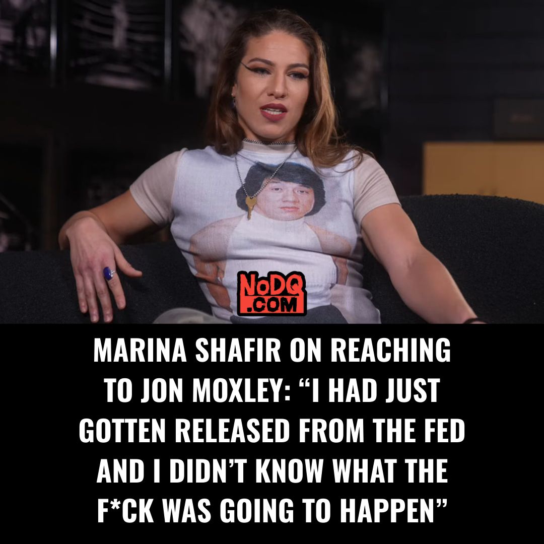 nodqdotcom's tweet photo. Marina Shafir on reaching to Jon Moxley: “I had just gotten released from The Fed and I didn’t know what the f*ck was going to happen” https://t.co/SGWhJ43nCM https://t.co/jgqlWn6pZe