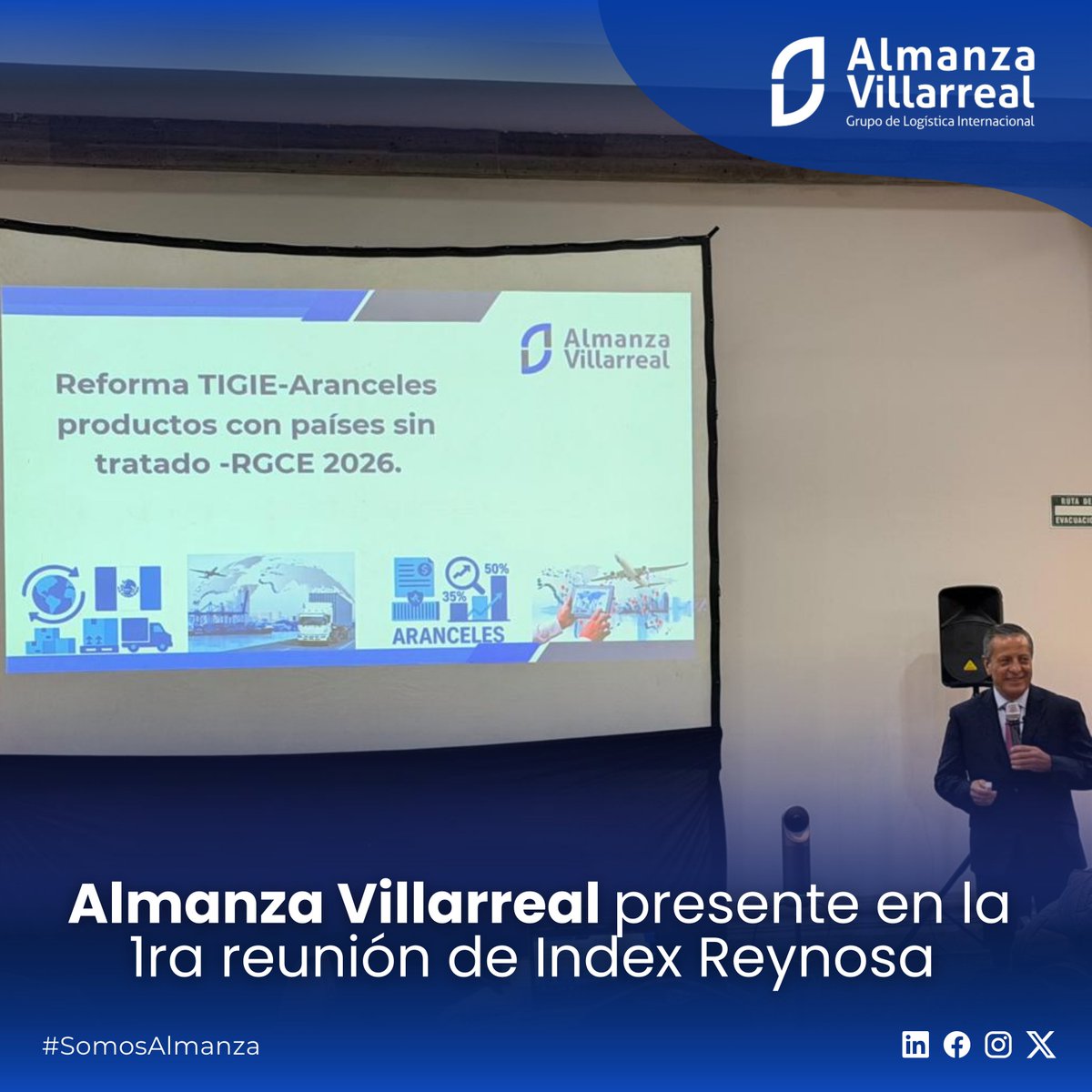 AlmanzaVi's tweet photo. Agradecemos al Comite de Comercio Exterior de Index Reynosa por la invitación para participar en la primera reunión del 2026 🤝

Seguimos fortaleciendo relaciones y reafirmando nuestro compromiso con la excelencia en el comercio exterior. 🌎

#SomosAlmanza #IndexReynosa https://t.co/fdRJntX5Jl