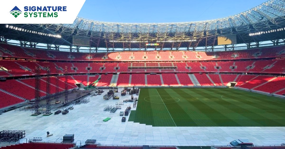 SignatureSystem's tweet photo. More events shouldn’t mean more risk.

OmniDeck® turf protection gives crews a strong, stable surface to move equipment confidently helping venues host more events while preserving the field and protecting people.

https://t.co/mOA2RWV81j

#StadiumOperations #TurfProtection https://t.co/aHJwS0RBiP