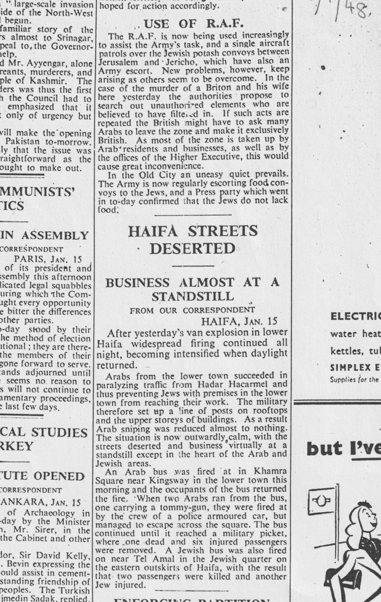 rossinjoppa's tweet photo. #Day176 P2T for https://t.co/p86lkRLaFX
This afternoon contribution to https://t.co/SBUNYNInWU
Haifa
"After yesterday's van explosion in lower Haifa widespread firing continued all night, becoming intensified when daylight returned."
Scotsman Jan 16 1948
@ll4gaza_ofcl https://t.co/zW9rU4lMsk