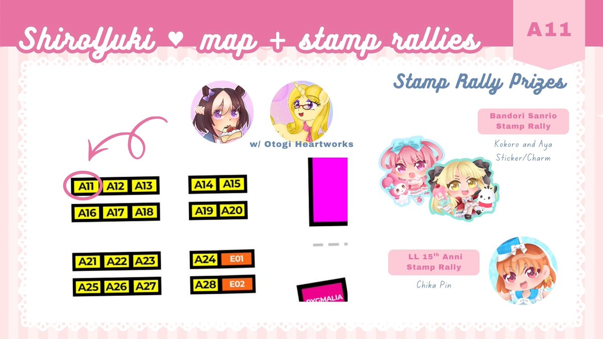 [RTs Appreciated]

Hello here is my merch catalog for #AnimeIdolConvention2026 this weekend. Will be at table A11 with Otogi Heartworks and will share my stamp rallies below^^  

#AIConPH #AICon2026 #AIConPH2026