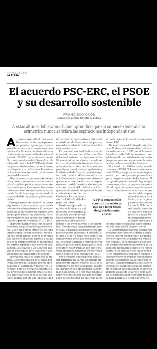 Hoy en el CPFF todas las Comunidades menos Cataluña se han opuesto al sistema de financiación propuesto por Hacienda.Todo surgió de las investiduras en España y Cataluña. En agosto de 2024 escribía una tribuna en <a href="/lariojacom/">lariojacom</a> sobre ello. No me equivoqué demasiado, lamentablemente