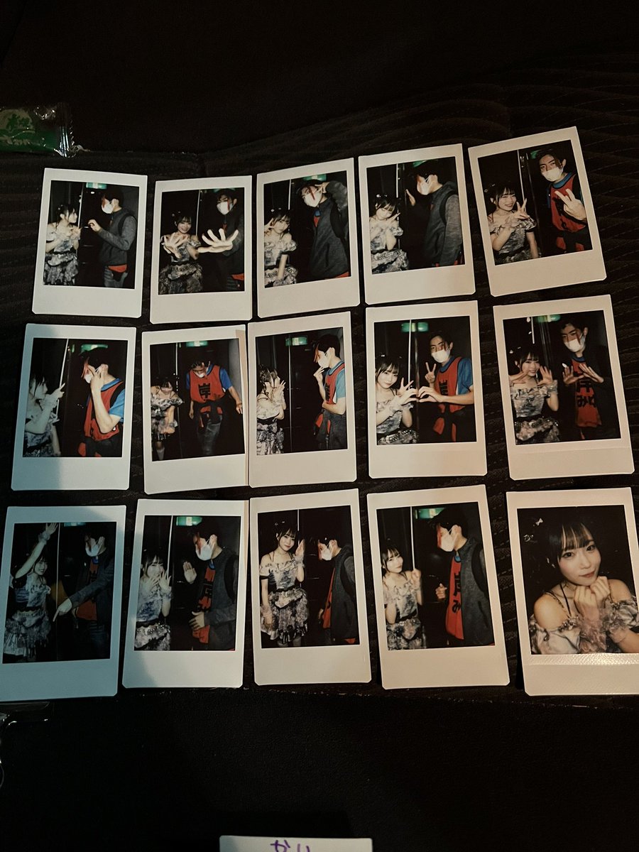 リボン チェキ ケイ チェキ10枚ぐらいの感覚だったけど15枚撮っててびっくりした！ 2回