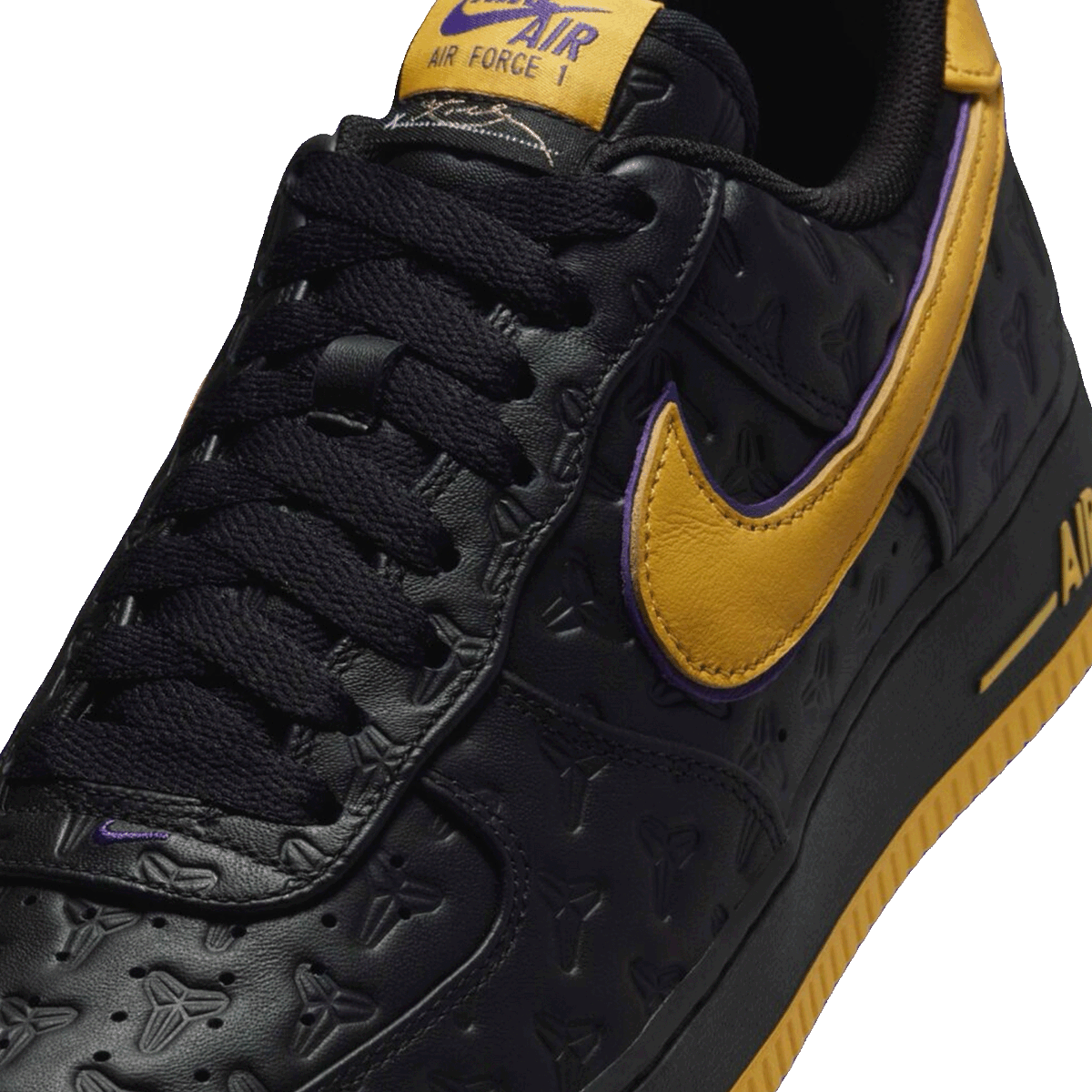 Products's tweet photo. Step up in style with the Kobe Bryant Lakers Away Nike Air Force 1 Low. Iconic design meets legendary tribute.