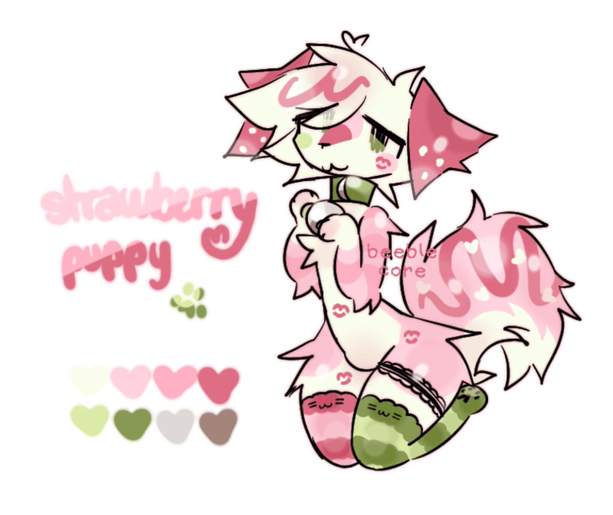 beeblecore's tweet image. strawberry puppy adopt