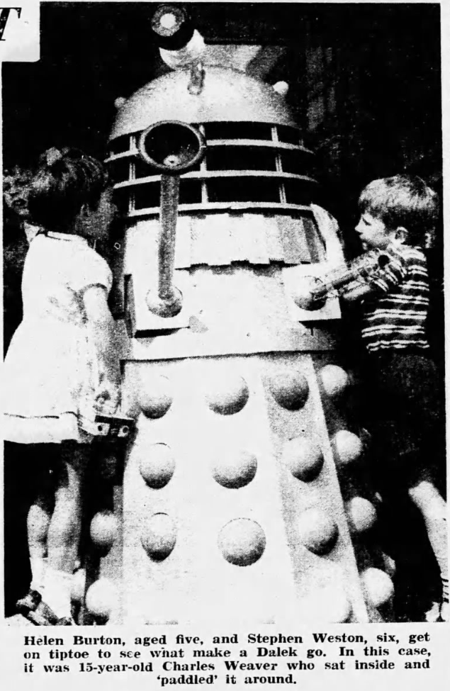Dalek Five appears at Churchmead School, Dachet on 24th July 1965 just days before the recording of Mission to the Unknown...