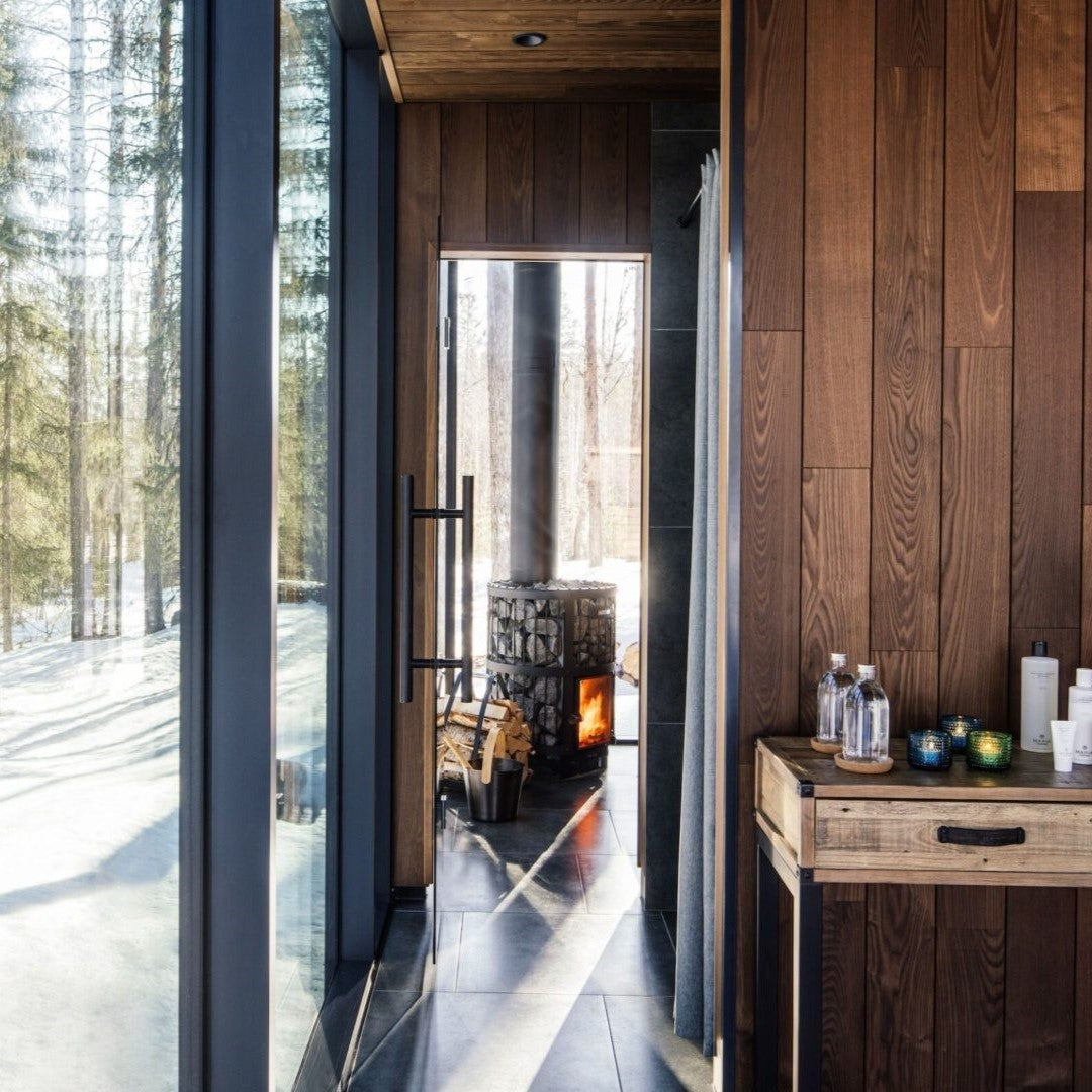 Products's tweet photo. Experience pure relaxation with Harvia Legend 240 GreenFlame: clean-burning, traditional sauna heat.