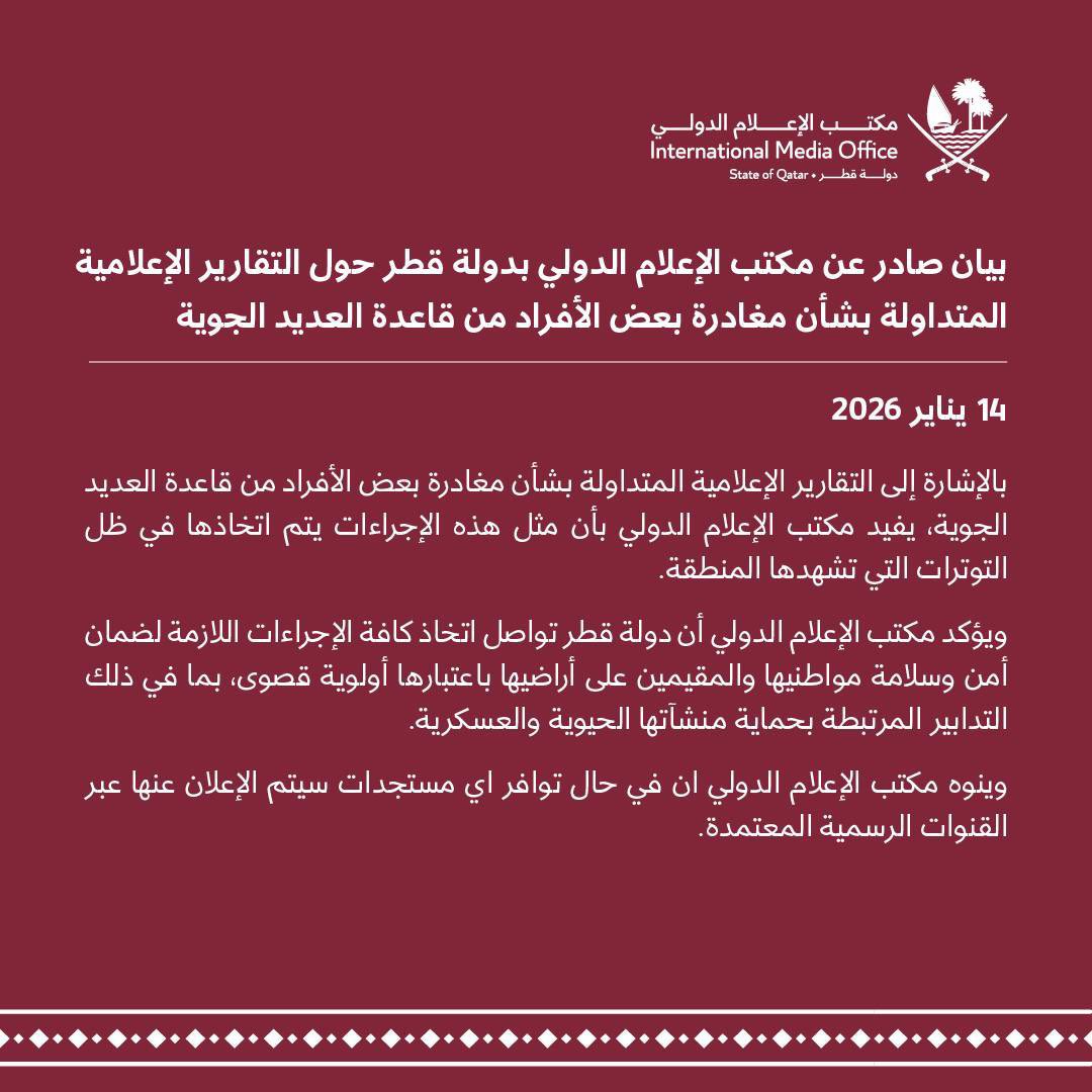 TheOtroBox's tweet image. #UPDATE

Qatari Government confirms that U.S. troops have departed Al-Udeid Air Base…