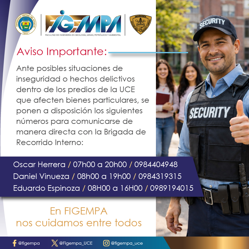 En FIGEMPA y la UCE, nos cuidamos entre todos.