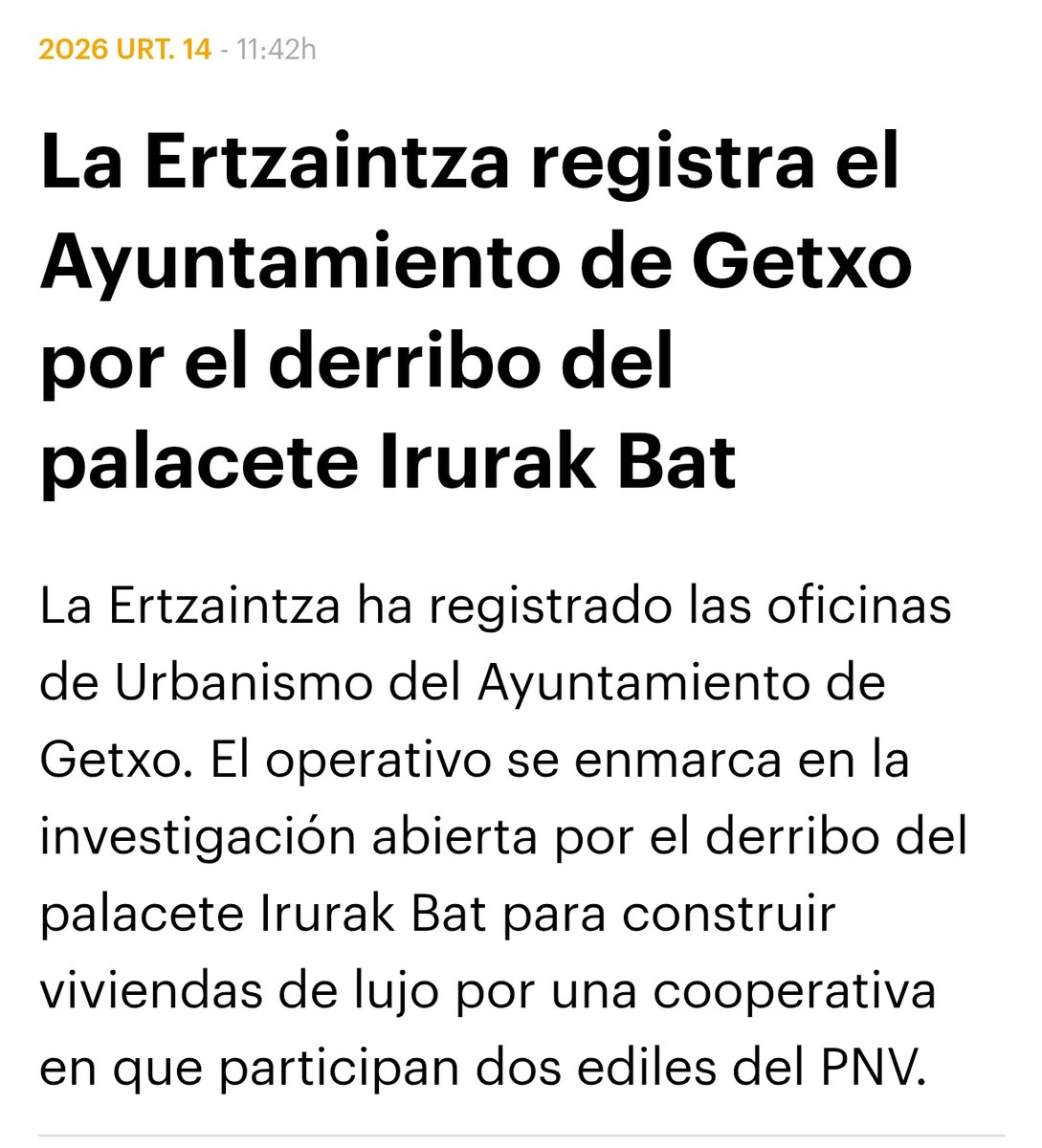 EAJ-PNVren enegarren ustelkeria kasu isolatua. Oraingoan Getxon. 👇🏼