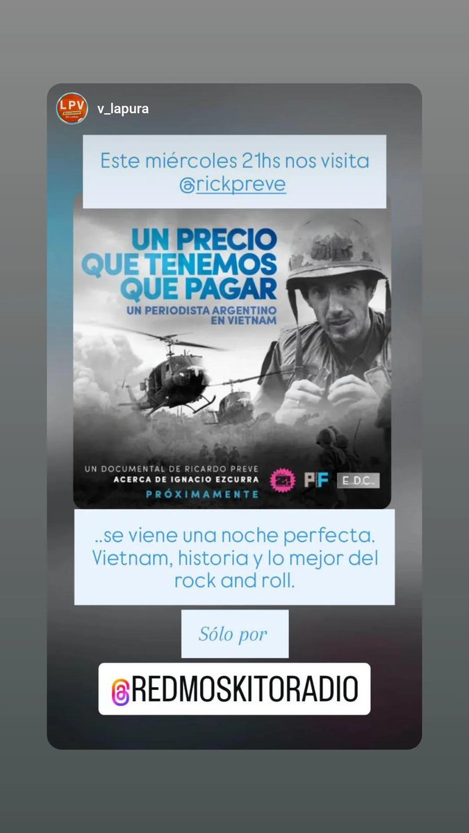 Hoy miércoles 14/1 a las 21 hs. en el programa La Pura Verdad charlaremos de cine, Vietnam, y Argentina.