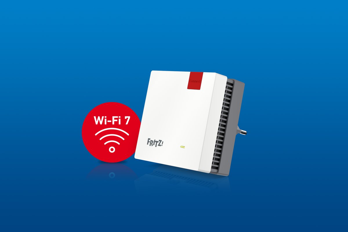📶 Wi-Fi in ogni stanza con Wi-Fi 7? Con FRITZ!Repeater 1700 ampli la rete Wi-Fi e porti una rete potente fino a 3,6 Gbit/s in tutta la casa con la tecnologia Mesh Wi-Fi.

🔌 1 LAN Gigabit e setup semplicissimo: basta premere un tasto!
➡️ fritz.com/it-it/products…

#Repeater #FRITZ