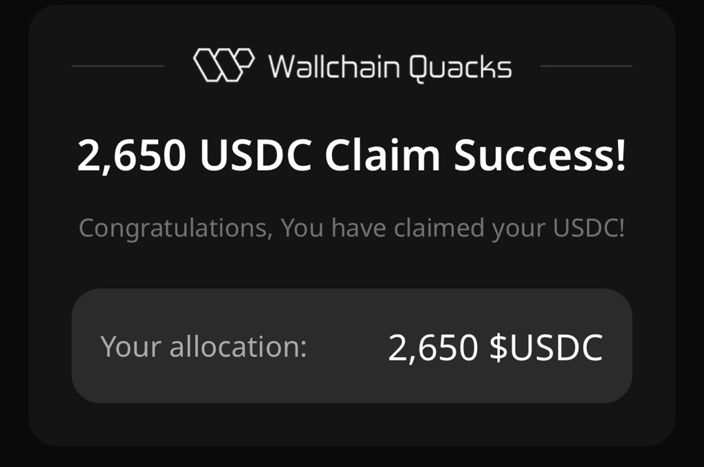 Claimed Kolo rewards for being #1 on this campaign. 🤲

My first <a href="/wallchain/">Wallchain Quacks</a> W. To many more. Hopefully.

To celebrate this, I wanna giveaway 10 creators X premium. Just leave a sign. I will dm the winners. 💖