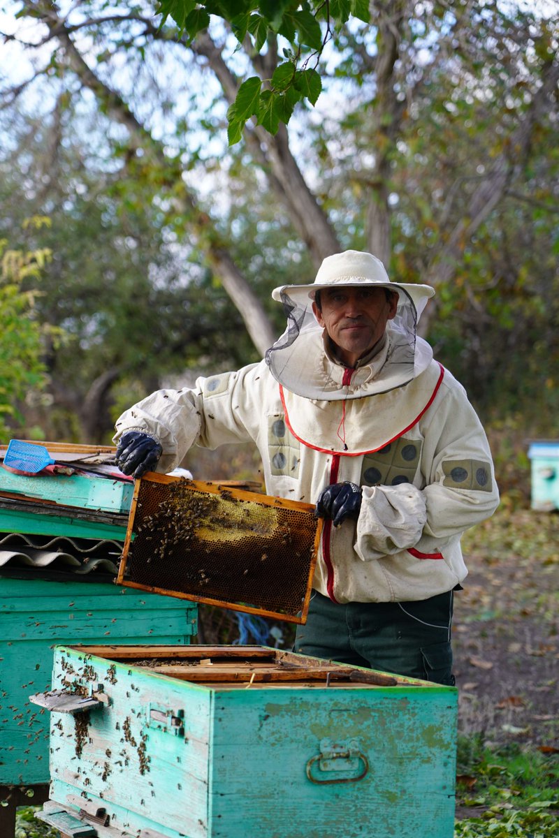 WorldVision's tweet image. After fleeing conflict, Dmytro and Liubov rebuilt their future with help from World Vision. They joined vocational training, participated in a beekeeping course, and developed their first business plan. Now they have the equipment, knowledge, and a roadmap for a secure future.