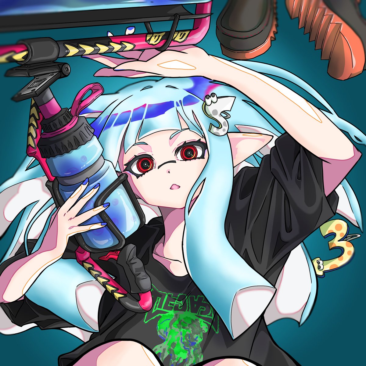 _nier0218's tweet photo. 以前描いたイラストを少しリメイク🎨

#スプライラスト 
#スプラトゥーン絵描きさんと繋がりたい 
#イラスト https://t.co/JO02zlW3XK