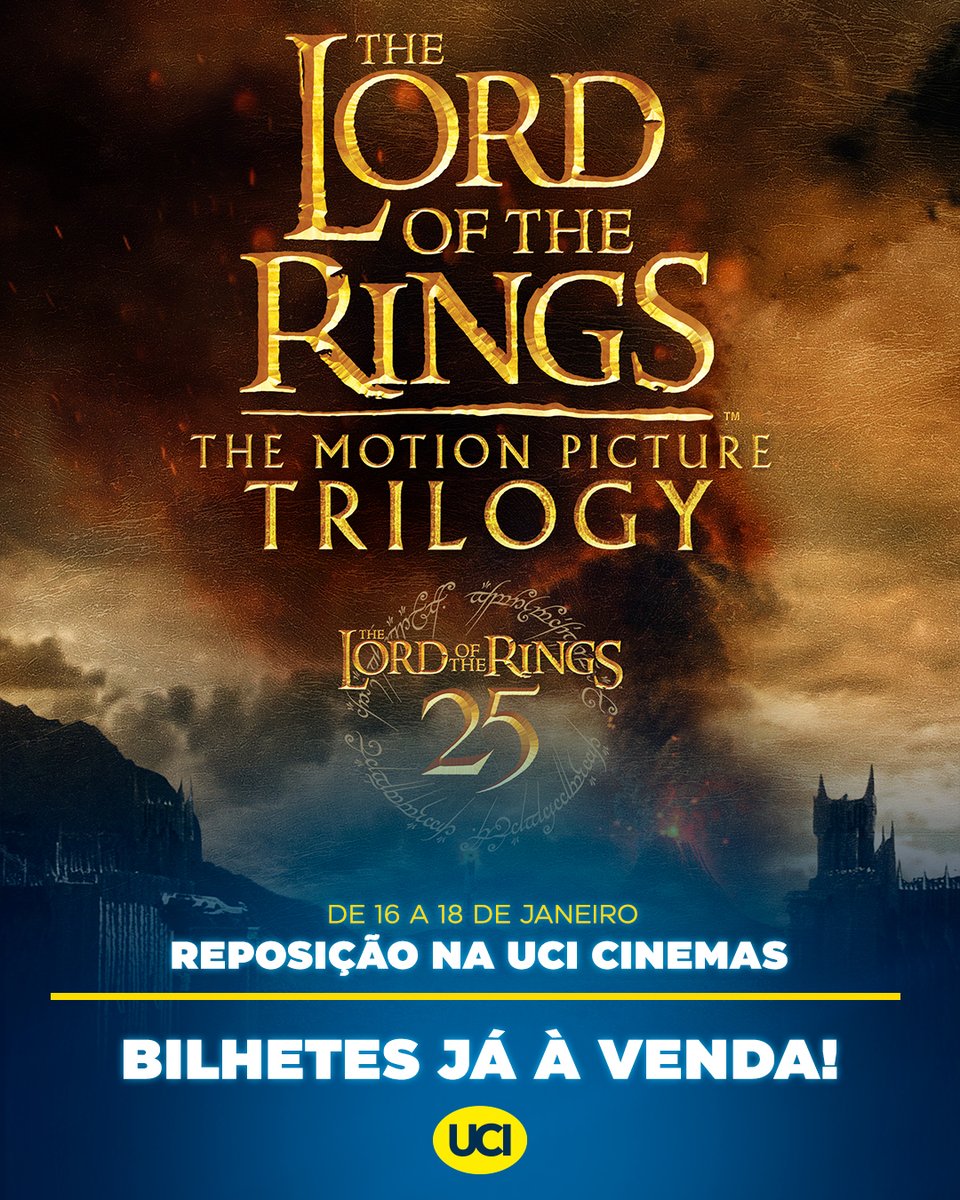 25 anos depois, a maratona "O Senhor dos Anéis Trilogia" continua obrigatória, mesmo que tenhamos de a dividir por vários dias. Vale cada minuto desta viagem de regresso à Terra Média!🍿🌋Compra já o bilhete em👉 ow.ly/bOEw50XWqYP
#SenhorDosAneis25Anos #cinema #filmes