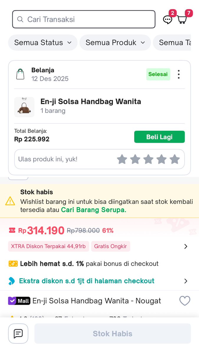 privatetochu's tweet photo. Preloved Enji Bag uk 25 x 9 x 13
🏷️120K (Open Nego)
Tas Enji Solsa, beli pas 12.12 kmrn jdnya murahh. Alasan jual karena jarang dipake. Bahannya suede (bkn yg halus ya), minus bag charm, ada pudar di bbrp area, dan retsletingnya juga. 
Boleh tanya” di DM💗
Co via oren yaa guys https://t.co/JenW0wdzLh