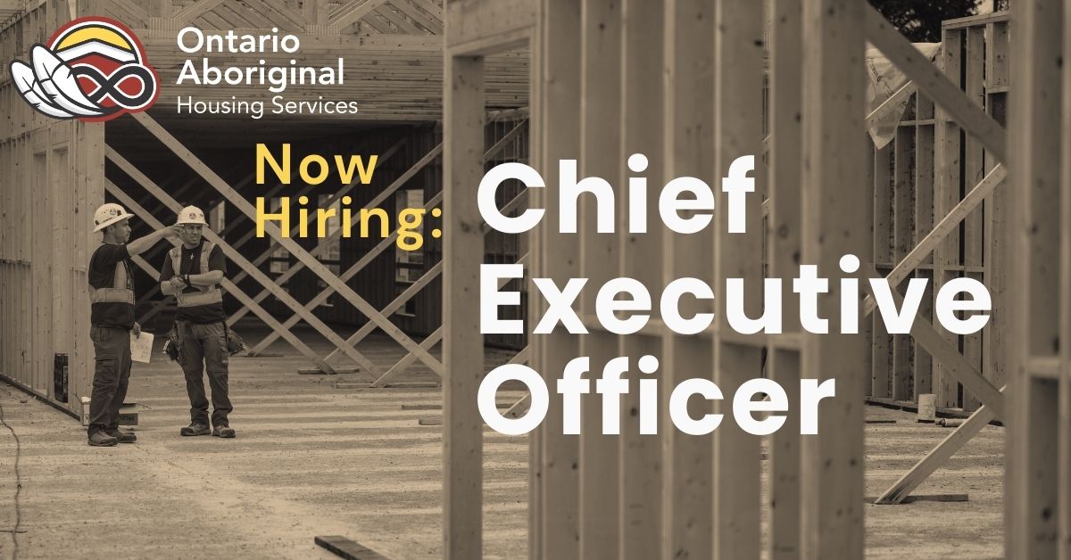 We’re Hiring: Chief Executive Officer (CEO)

OAHS' next CEO will set strategic direction, ensure strong governance and financial oversight, and represent OAHS at the highest levels with governments, partners, and communities.

Learn more and apply: careers.risepeople.com/ontario-aborig…