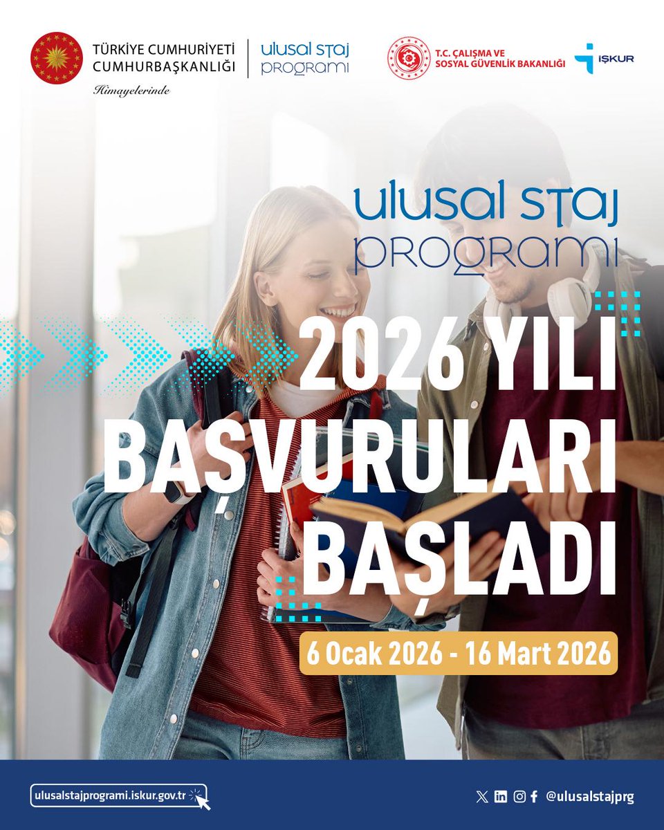 STAJ BAŞVURULARI BAŞLADI 
Ulusal Staj Programı kapsamında laboratuvarımızda 2026 yaz stajı başvuruları başlamıştır.
Başvurular ulusalstajprogrami.iskur.gov.tr adresi üzerinden 16 Mart 2026 tarihine kadar devam edecektir.
#UlusalStajProgramı
