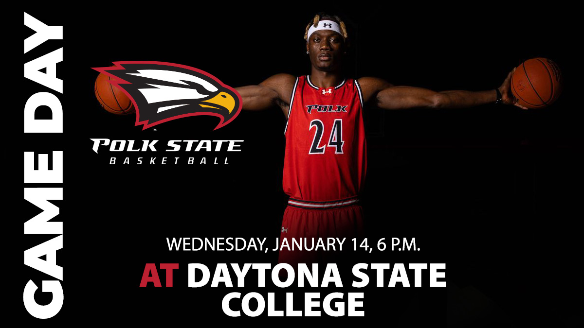 Polk_Athletics's tweet image. Polk State Basketball hits the road for the first time in Citrus Conference play this evening!

🆚: No. 9 Daytona State College 
⏰: 7 p.m. (TIME CHANGE)
📍: L. Gale Lemerand Community Center | Daytona Beach, Fla.
📺: tinyurl.com/bddc244n