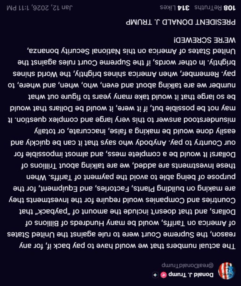 SCAPHA11's tweet image. #trump ……… its a sad world “WE’RE SCREWED”