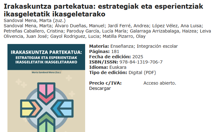 inclusion_on's tweet photo. Ya tenemos versión en euskara de nuestra guía, Docencia compartida: estrategias y experiencias desde y para las aulas.  Un logro de nuestras compañeras de la UPV, gracias a la ayuda del Gobierno Vasco. Un buen recurso para la difusión de la codocencia en Euskadi.
#codocencia https://t.co/Wy2tClqPB1