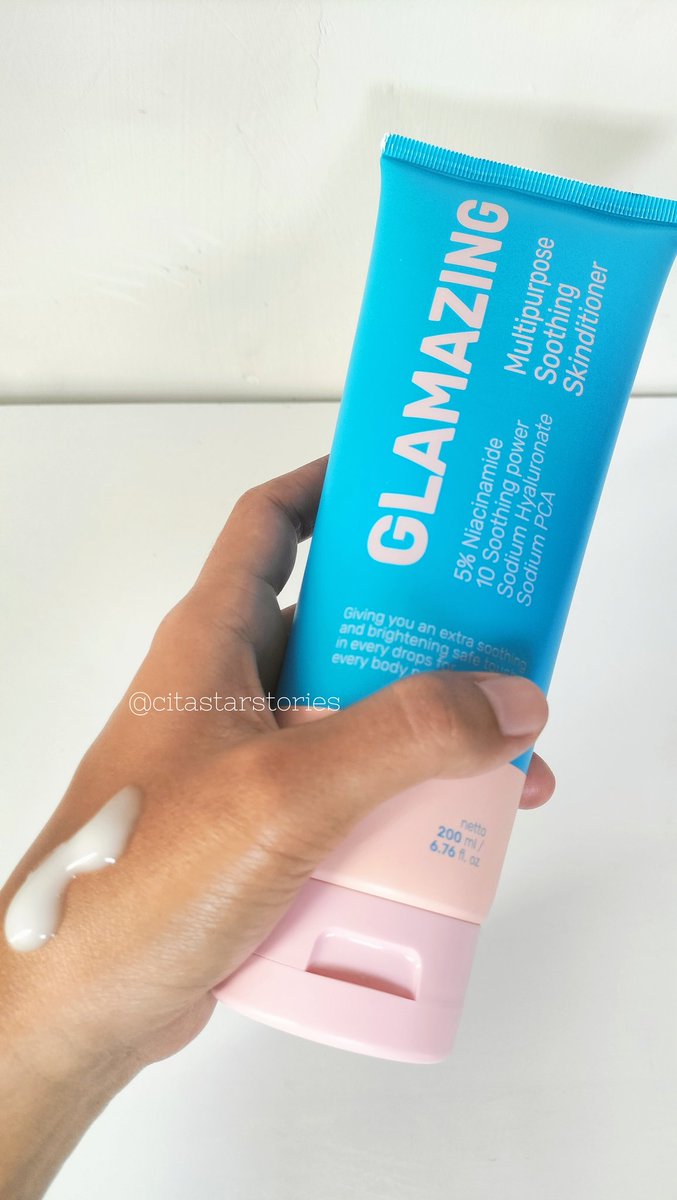 CitaStarstories's tweet image. Skincare simpel : satu produk bisa buat wajah &amp;amp; tubuh💖

Glamazing Multipurpose Soothing Skinditioner✨