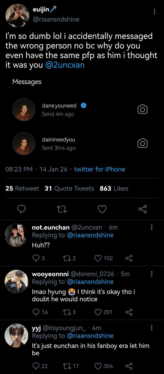 kimzdate's tweet photo. #2anz short au where Riaan thought he was messaging his friend but actually — https://t.co/yS2aFBIGN7