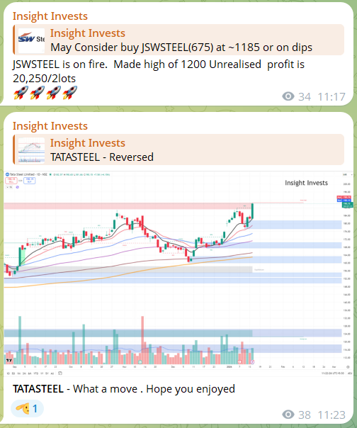 Insight_Invests's tweet photo. VEDANTA, INDUSTOWER, TATASTEEL, JSWSTEEL - Our positional bets absolutely soared today! 📈 Great shots for the free Telegram channel.  

Telegram - https://t.co/sQfgXgsRU4

#Vedanta #INDUSTOWER #TataSteel #JSWSTEEL #BREAKOUTSTOCKS #Groww #swingtrade #niftyOptions https://t.co/KlBDg9jdz8