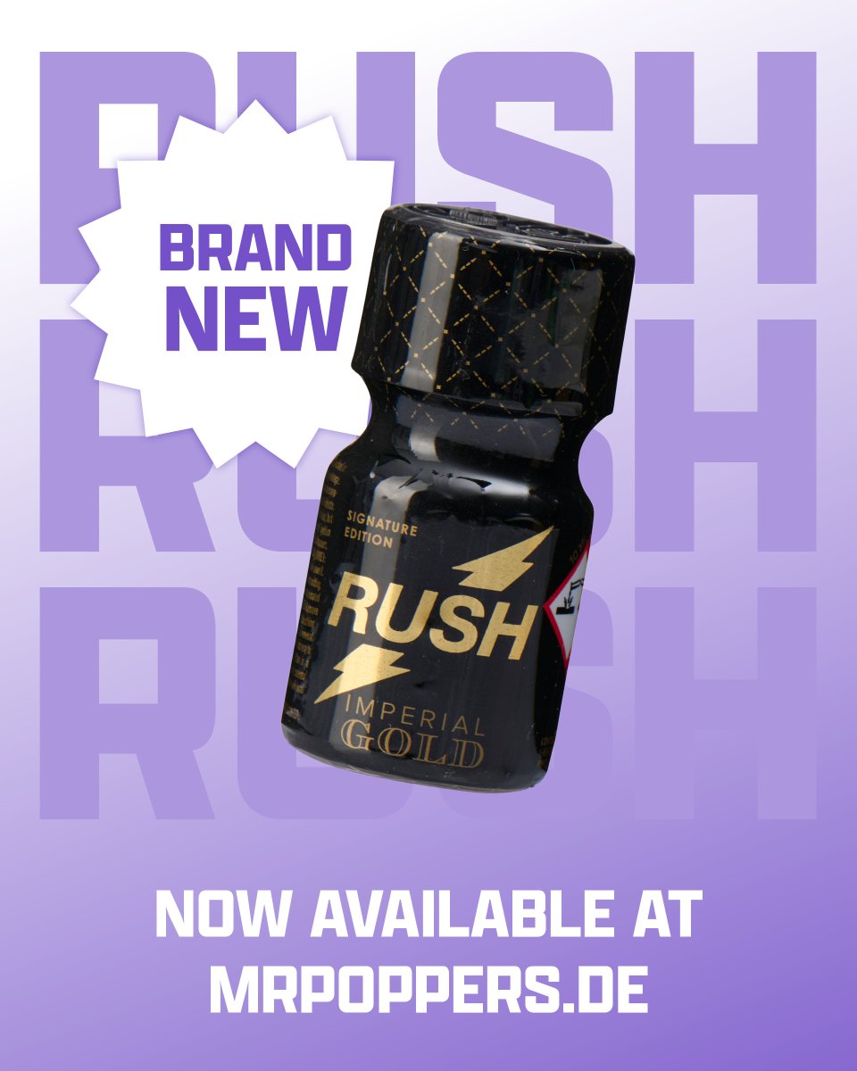 Mrpoppers_de's tweet photo. LEVEL UP to #RUSH Imperial Gold #Poppers! ⚡️👑
Get them here (worldwide shipping): https://t.co/f5OpT99BDZ https://t.co/fgRvSuupYt
