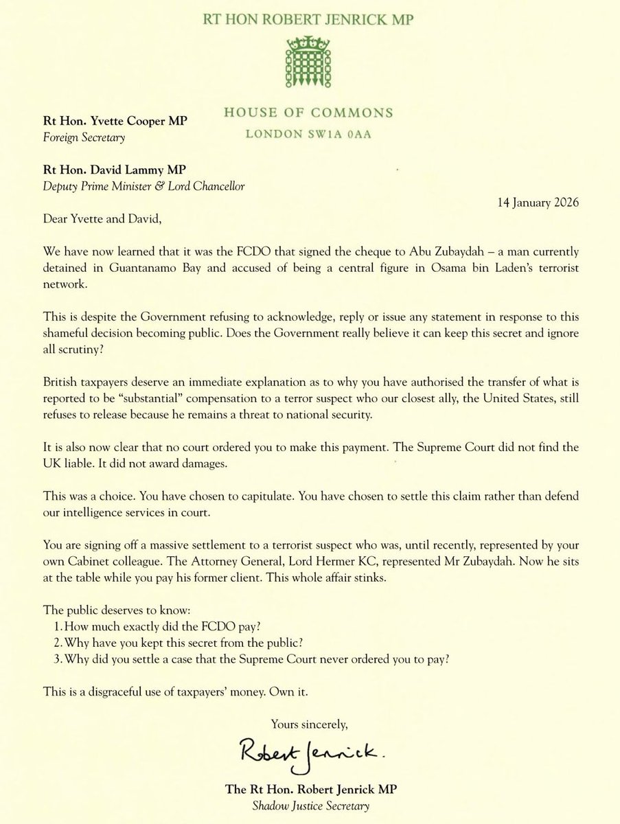 RobertJenrick's tweet image. It’s emerged Labour gave a substantial payment to a man accused of being a central figure to Osama Bin Laden. 

They are running the country as if they dislike it.

The questions are piling up👇