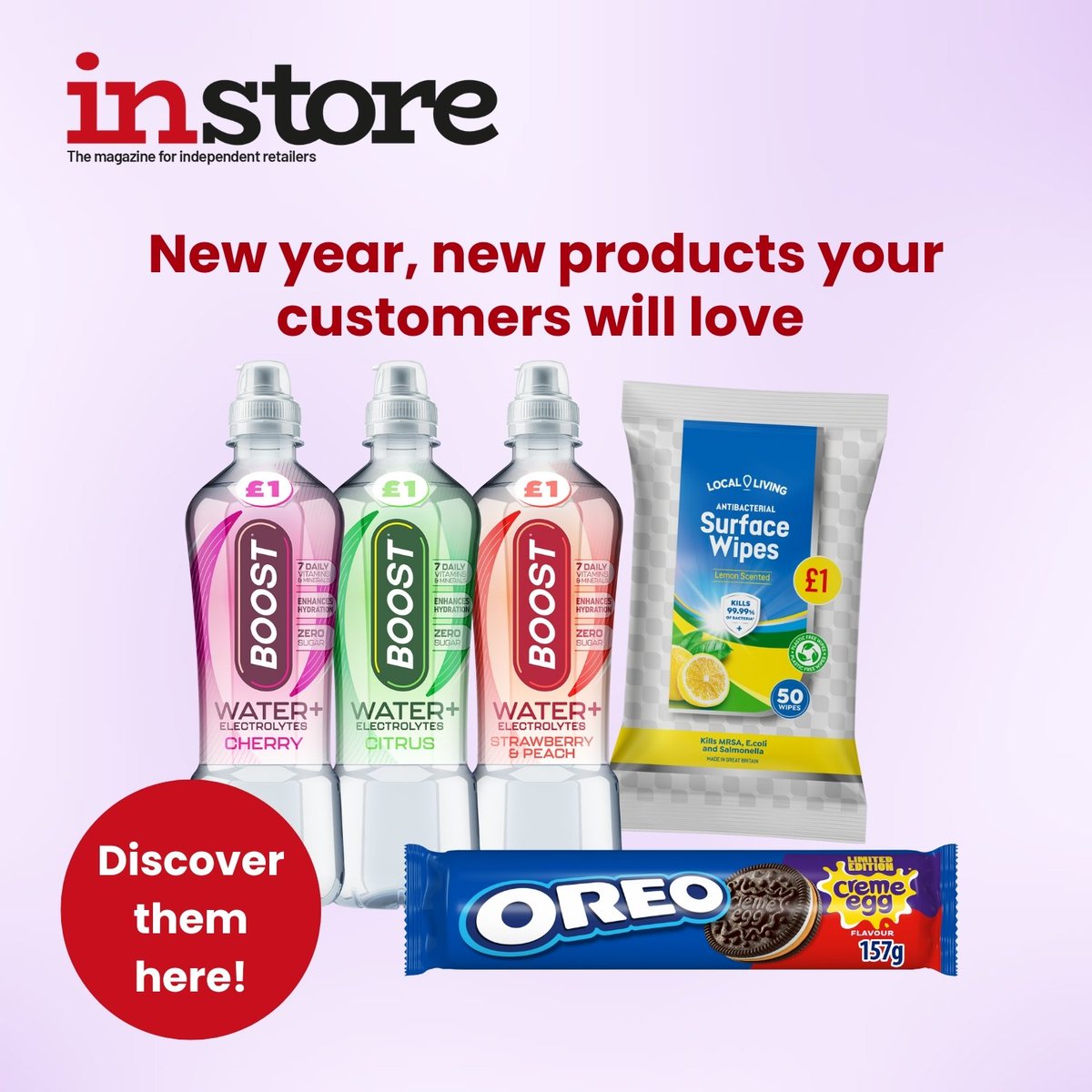 From functional water to plastic-free wipes, January’s What’s New lineup is packed with fresh launches to kick off the year. Discover the top lines to stock now in #InStoreMagazine > eu1.hubs.ly/H0qYpPK0