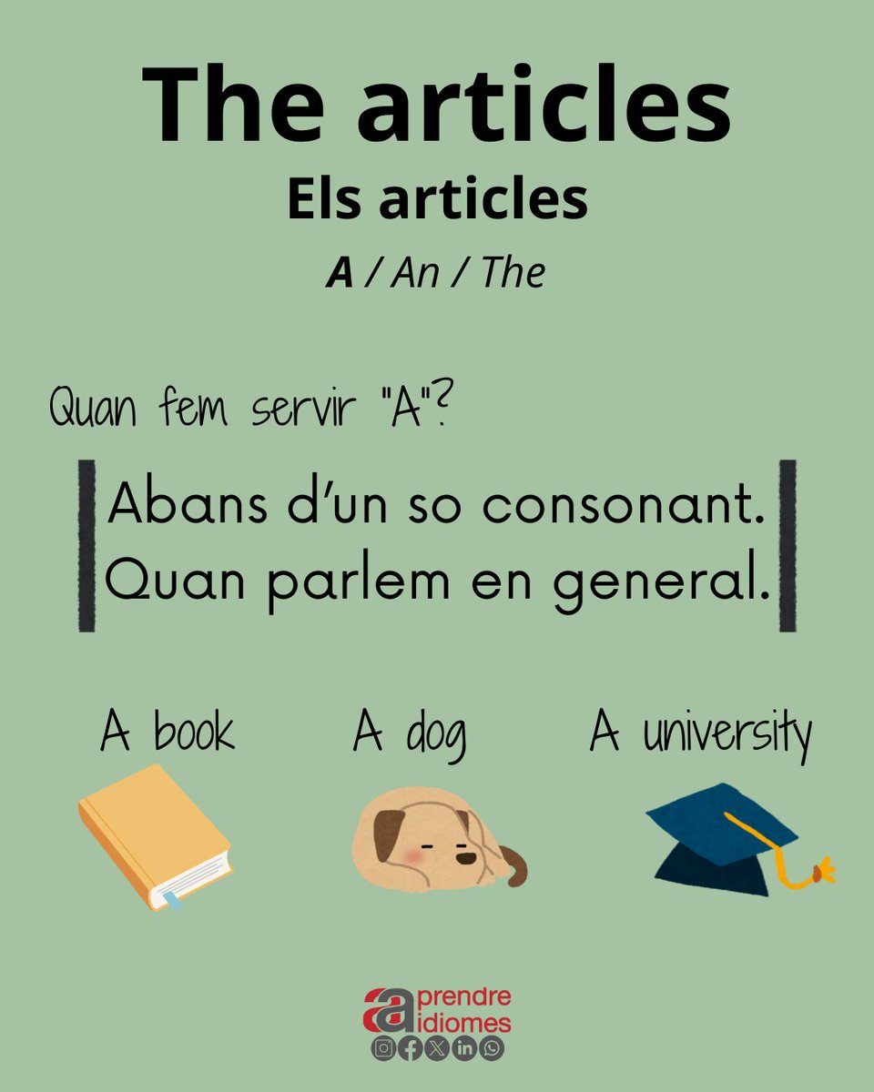 aaprendre's tweet photo. Jo no sé a tu però a mi el tema dels articles em té el cap 🤪

Si a tu et passa el mateix, no pateixis, té solució!
Aquest 2026 és el moment perfecte per començar de nou. Parlar idiomes obre camins, nosaltres t’ajudem!

Què és el què més et fa ballar el cap a tu? https://t.co/ciiacLfPY0