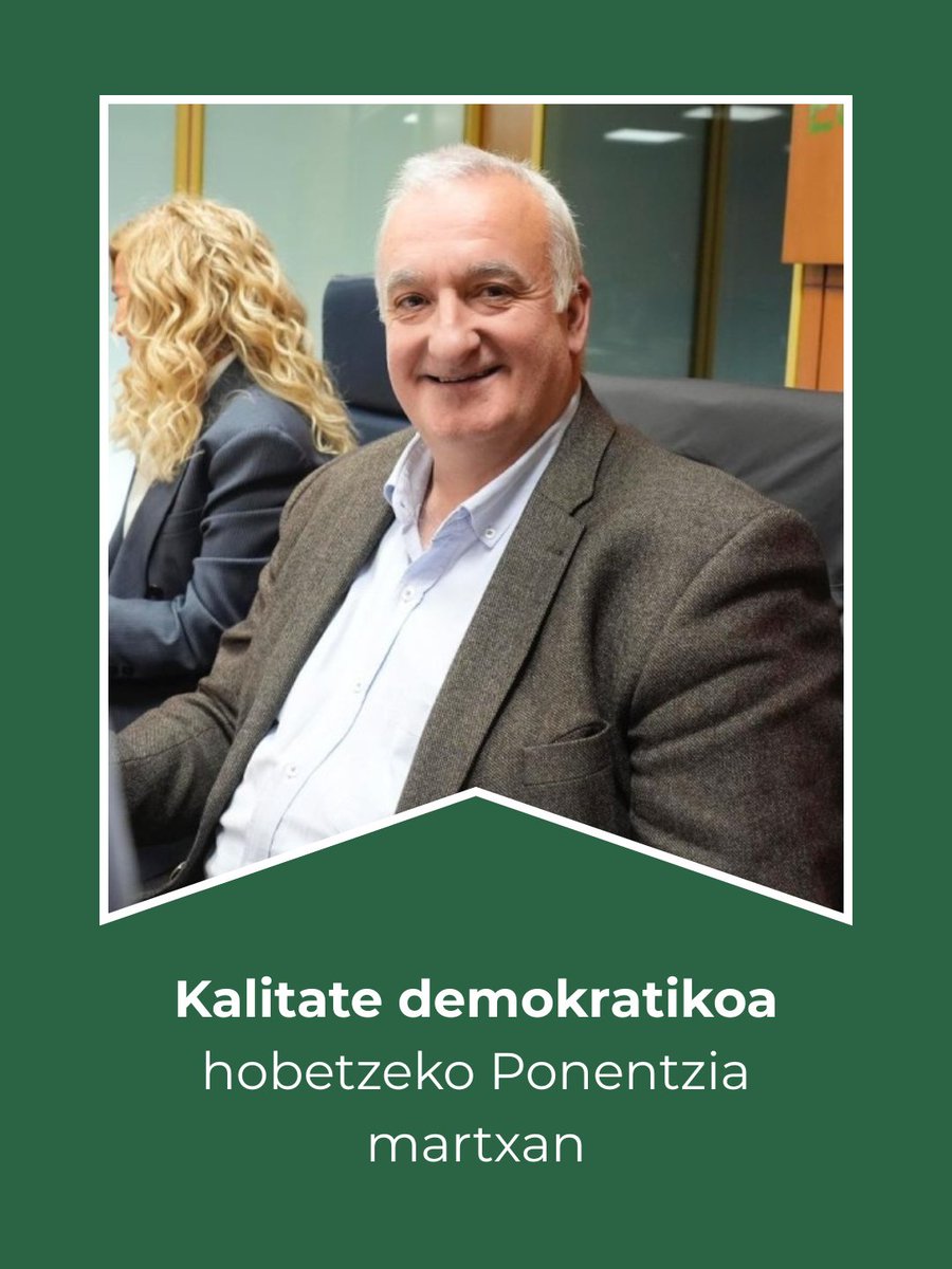 ataun_eajpnv's tweet photo. ✅#Euskadi-ko kalitate demokratikoa hobetzeko Ponentzia martxan jarri da Legebiltzarrean.
💬Xabier Barandiaran: “Ausnartzeko, entzuteko eta gure #demokrazia indartzeko eta erakundeen eta herritarren arteko harremana hobetzeko adostasun zabalak”.
📷 https://t.co/bmPJT1QhBt https://t.co/LCaDlhPCyE