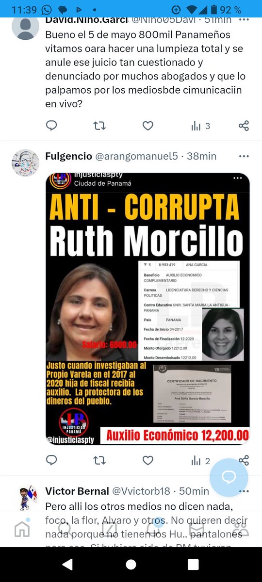 ¡ALO RUTH MORCILLO! ¿Dónde está el expediente de los que COIMIARON en la CINTA COIMERA No. 1 que por cierto el PRD tiene mucho que decirle a la JUSTICIA porque su presidente de entonces fue el que trajo a Panamá a ODEBRECHT? Porqué no están en el EXPEDIENTE?