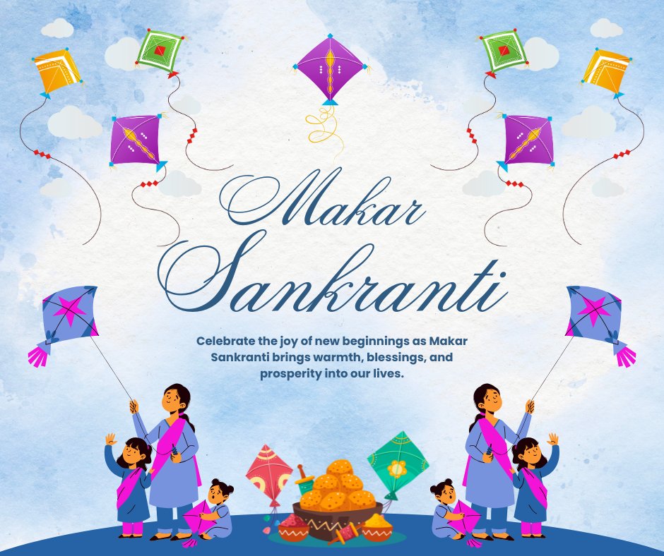Happy Makar Sankranti 🌞🌞✨ 🌾 May your life be filled with sweet moments, prosperity, and endless joy. Celebrate the harvest, the new beginnings, and the warmth of loved ones!   

Sankranti.#MakarSankranti #Pongal #FestiveSeason #HarvestCelebration #JoyAndProsperity