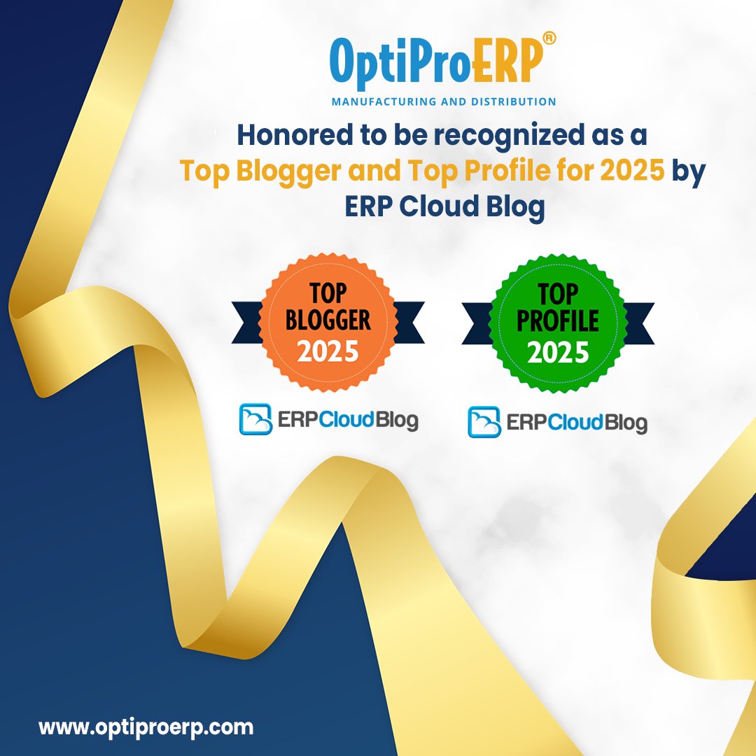 Thrilled to be recognized as Top Blogger &amp; Top Profile 2025 by ERP Cloud Blog! 🏆 

This motivates us to keep sharing insights and delivering solutions that help manufacturers work smarter and achieve more. 

#TopBlogger #ERP #Innovation #ProcessManufacturing