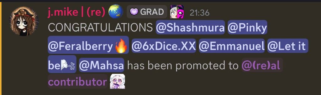 🫣Wait wait wait…

I am a…

🐙(re)al contributor in <a href="/re/">Re</a> 

Thanks to everyone who supported me
Thanks to the team
Thanks to <a href="/ChazEevee/">ChazEevee</a> and <a href="/miketwinks/">j.mike ./</a> 

🫂Keep vibing, working, creating, chatting, supporting

(Re)al OG next?