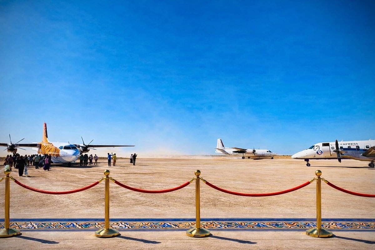 Amazing ✈️ Laascaanood International Airport is busy today. This is the latest view of the airport in Laascaanood, the capital of North Eastern Somalia.