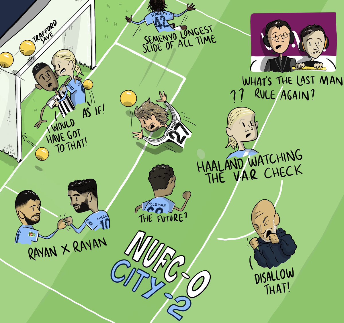 RoryKirke's tweet image. Newcastle vs City - Cartoon Edition!