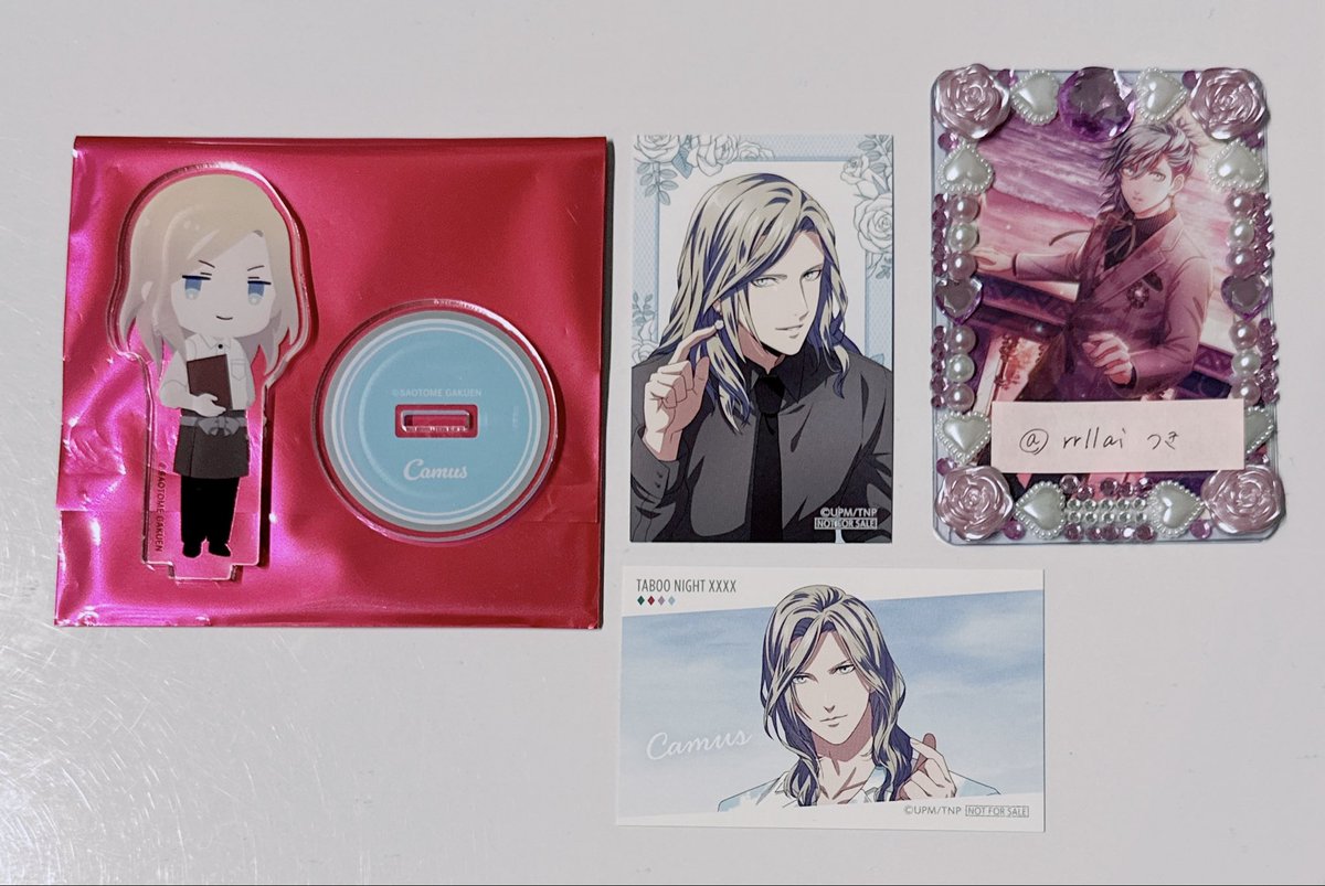 rrllai's tweet image. 【譲渡】うたプリ スイパラ アクスタ

譲)カミュ

求)定価(＋送料)

交換の場合は同種瑛一、クリカ藍、瑛一
手渡しに限りますがご希望の場合画像の特典カミュもお渡しできます