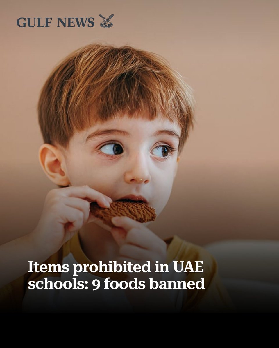 gulf_news's tweet photo. 🚫 Say goodbye to junk food in UAE schools! Nine food items banned to boost student health and academic performance. 🥗📚 #HealthyStudents #UAE https://t.co/wAgVq6etLD