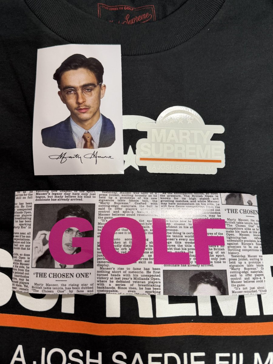 MARTY SUPREME × GOLF🏓 もっと時間かかるかと思ってたけど早く届いて