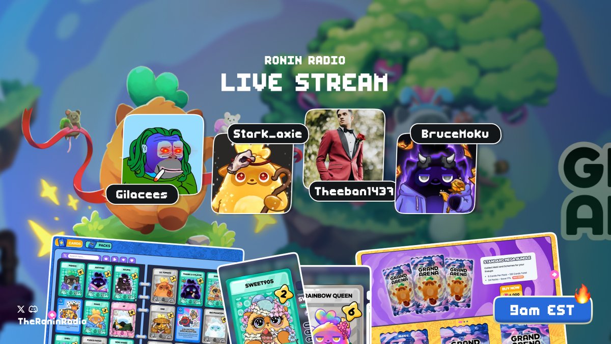 It's Moku SZN! 🔥
What's next for <a href="/Moku_HQ/">Moku✨</a>? 
Wen Season One for Grand Arena? 

Find out on another episode of Ronin Radio happening tomorrow, featuring <a href="/BruceMoku/">Bruce✨</a>! 
Bring all your questions or drop them in the comments. 

⏰ 9:00 AM EST 
📌 YouTube/X

Don't forget we're giving