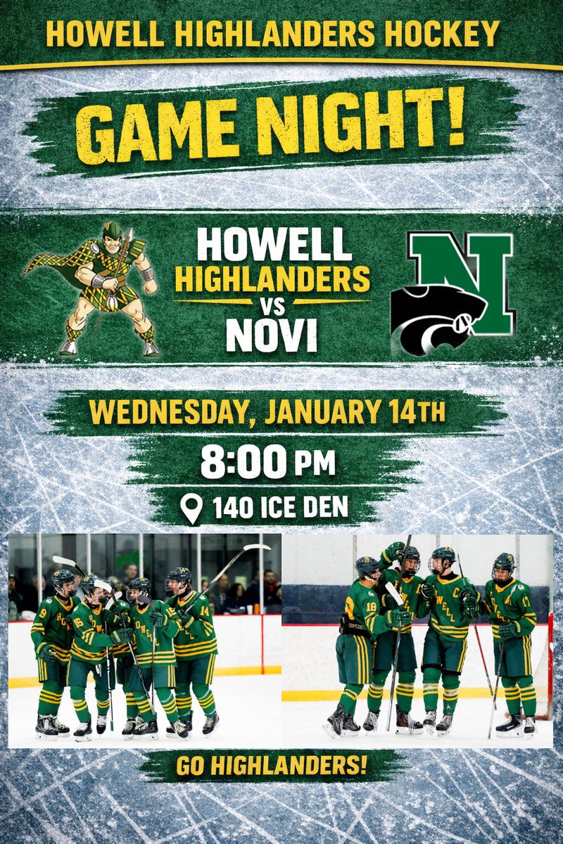 HowellVHockey's tweet photo. GAME DAY ππ₯
Howell Highlanders are back on home ice!
π Novi
π 140 Ice Den
β° 8:00 PM puck drop
Letβs pack the barn and bring the noise.
See you tonight! LETβS GO HIGHLANDERS! ππ
#GameDay #HowellHighlanders #HighlanderHockey #HomeIce #LetsGoHowell https://t.co/pYriVdw8XS