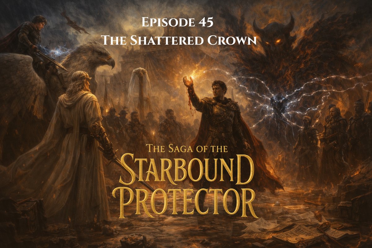 TimelyTelesB's tweet photo. A crown shatters. An older darkness stirs.
A boy survives what kings and gods could not.
 ⚔️ The Starbound Protector
https://t.co/PQ0rB6R5hN.
#EpicFantasy #RoyalRoad #FantasyFiction #WebNovel #StarboundProtector https://t.co/QgvId4rCId