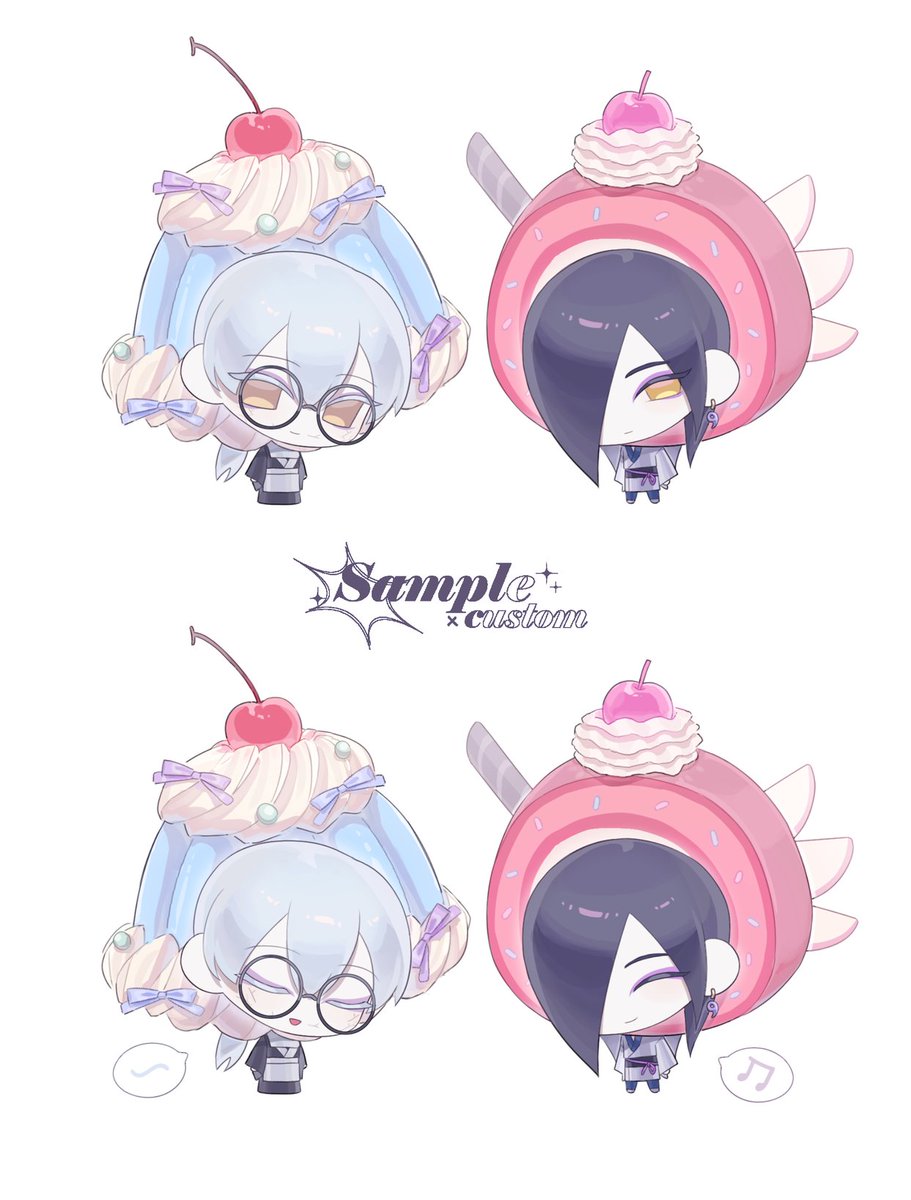 这两条蛇其实是小蛋糕来的🍰
commission
 #kabuoro  #カブオロ